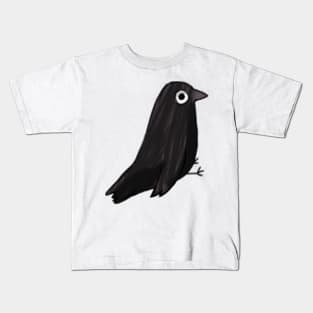 Sitting crow illustration Kids T-Shirt